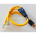 12 Gauge Sjtw 3 Conductor 75 Foot Extension Cord with Lighted Ends - Yellow